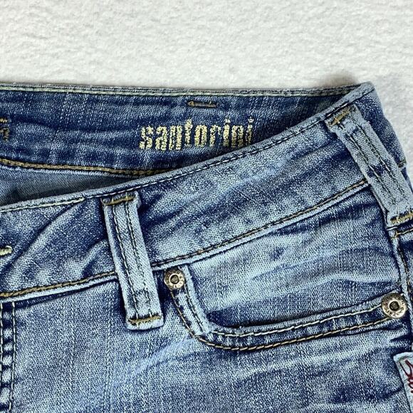 Silver Jeans Womens 31 Blue Santorini Low Rise Bootcut Denim Pockets 90s 00s Y2K - Picture 3 of 13